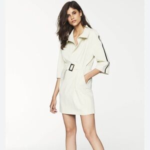Ba&sh Sam Belted Shirt Dress Cream Size 0 XS Parisian French Contemporary New